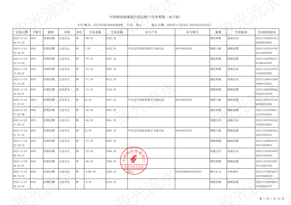 邮政银行电子版